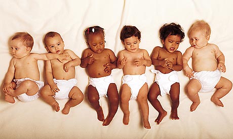 Do you see just babies of a single gender or different races?