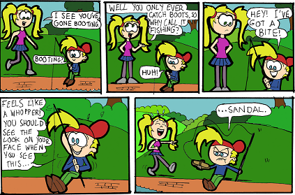five panel comic strip