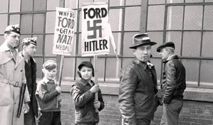Public protest of Ford and his Nazi alliance